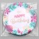 Disposable paper plate "Happy Birthday", 18 cm