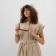 Women's dress Minaku: Safari Midi Beige Color, Rr. 44