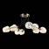 Ceiling EVOLUCE lamp. Sle205302-08. Besano. 8x40 W, E14, 91x91x35 cm, bronze color, black