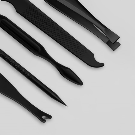 The manicure set "Black", 8 items, in a case, black color-5