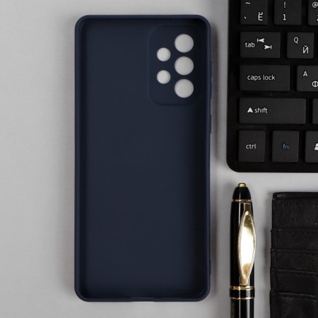 Case for Samsung Galaxy A73, silicone, matte, blue-1