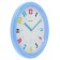 Watch wall "Color numbers", discrete move, D-24 cm, blue rim