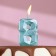 Candle in the cake on the skewer "Almaz", the number "8", blue, 4.8x2.6 cm