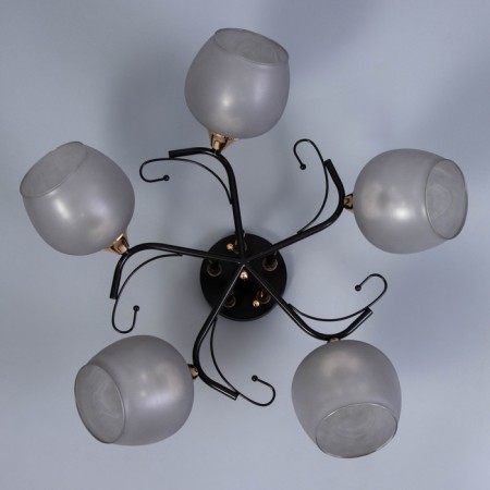 Acapulco chandelier 5x60W E27 brown, gold 48x28x24cm-3