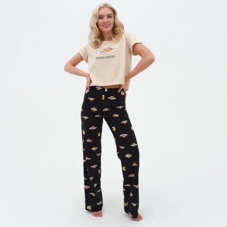 Female pajamas (T -shirt and trousers) KAFTAN EGG p. 52-54, beige