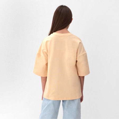 T-shirt Children's Minaku: Basic Line Kids color light-beige, height 134 cm-5