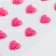 Rhinestones self -adhesive "hearts", 12 mm, 15 pieces, raspberry