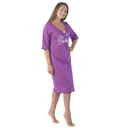Night shirt Stay Beautiful, size 44, purple color-1