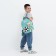 Baby backpack on lightning, 3 outer pockets, turquoise color