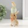 Polystone souvenir "Bunny with Easter egg and chicken" 8.5x6x17.5 cm