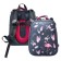 School backpack 38 x 30 x 16 cm, ergonomic back, stavia "flamingo" multicolor/gray
