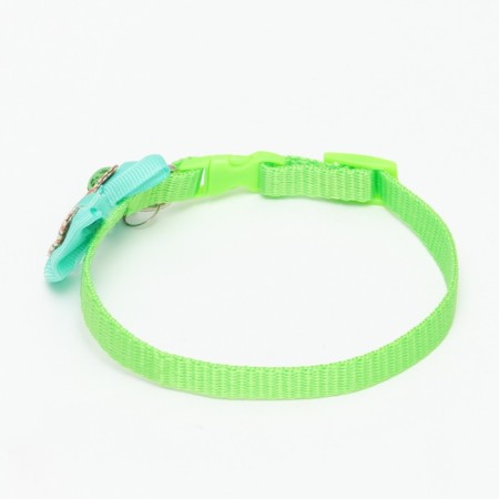 A collar with a bow "style", 33 x 1 cm, green-2