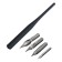 A set of feathers of pointed 4 pieces: No.: 001, 003, 004, 005 + plastic holder, "classic" Devente. Art