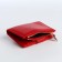 Women's wallet on the button, red color