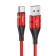 Hoco U93 cable, USB - Type -C, 3 A, 1.2 m, indicator, red