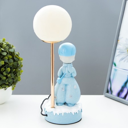 Настольная лампа "Девушка" LED USB голубой 14х10,5х31,5 см RISALUX-3