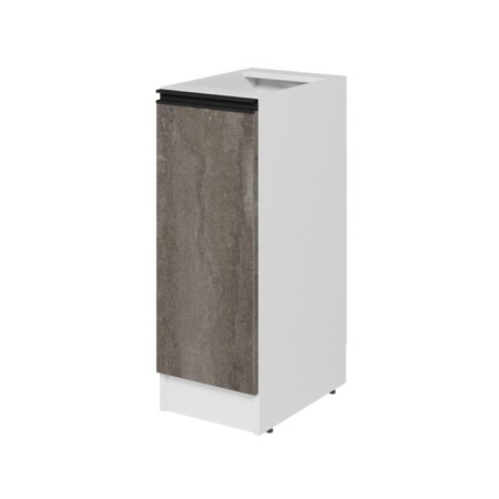 Floor cabinet with 1 door Noktyurn, 300x450x820, white/dark concrete/anthracite