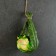 Suspended decor "Frog in a leaf" 12.5x9x18cm