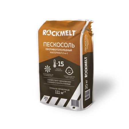 Anti -alter reagent Rockmelt "Pescsol", 20 kg, operates up to -30 ° C, in the bag