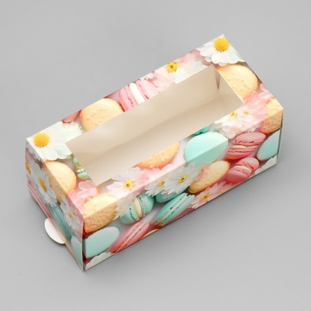 Box for Makarun, confectionery packaging "Makaruns", 12 x5.5 x 5.5 cm-1