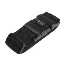 A belt for a suitcase or bags with a code lock, black color