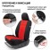 Autoshekhli university Autoprofi TT-902P BK/RD (M), polyester, a set of 9 items, front row, rear row, black/red