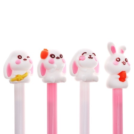 Gel-ghost pen, blue rod, bunnies mix-4