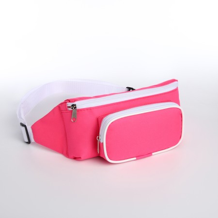 Lightning waist bag, outer pocket, pink color
