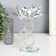 Glass candlestick, 1 candle "Lotus on rings" D-4 cm 11.2x9x16.5 cm