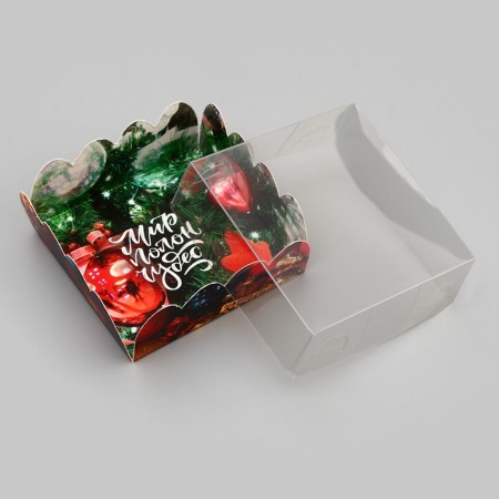 Bearbox, confectionery packaging, "world is full of miracles", 7 x 7 x 3 cm, new year-3