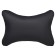 Airline headrest pillow “Eco”, artificial leather/polyester, black