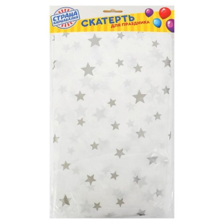 Groundpress "Stars", 137x220 cm, silver color-2