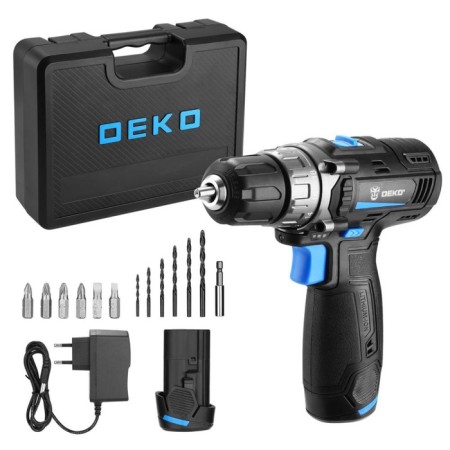 DRAST-SURVENT DEKO DKCD12V PRO, 12 V, 2x2 Ah, 400/1500 rpm, case + equipment 13 pcs.