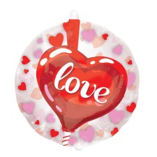 Шар фольгированный 24" Love, сердце, джамбо/инсайдер