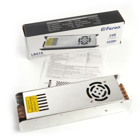 Electronic transformer for 24 W LED tape, Feron, LB019, 15A, 350 W-3