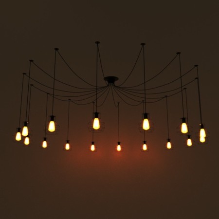 Lamp "Spider" 16he27 40W Black Bayerlux-12
