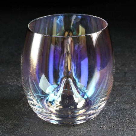 Glass glass "drop", 400 ml, pearly color