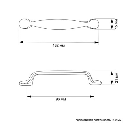 Cappio RSC004 handle, m/o 96 mm, black color-5