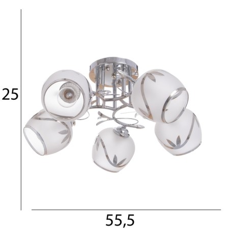 Jeannet chandelier 5x40W E27 Chrome Model: 2800064-4