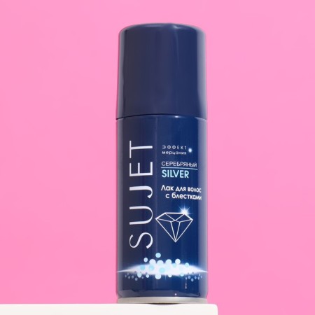 Hair varnish with sparkles plot "Silver", 100 ml