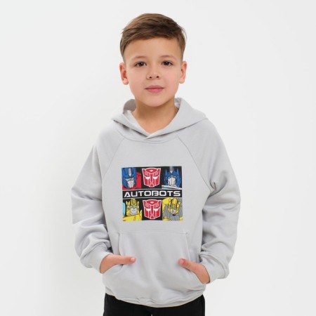 Autobots sweatshirt, transformers, height 122-128, gray color
