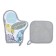 Kit. Set 2 Ave. Ethel Eco 20*20 cm, mittens-dump. 27*20 cm, 100% p/e