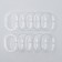 A set of rings for curtains in the bathroom, plastic, 12 pcs, the color is transparent