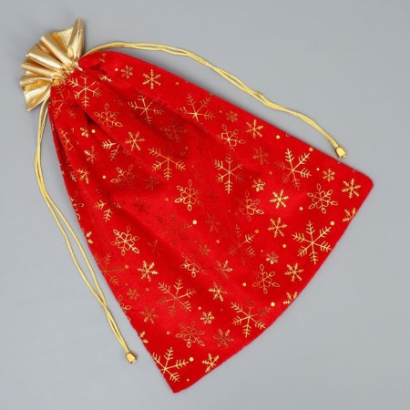 Gift bag “With the best wishes”, snowflakes, embossing, 30 x 40 cm, New Year-4