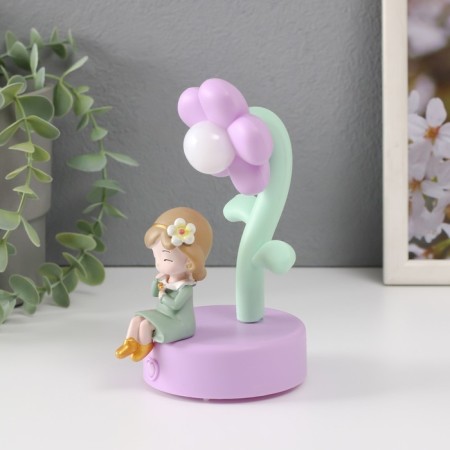 Souvenir plastic light "Girl under the flower" MIX 8x8x15 cm-4