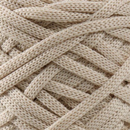 Knitting cord 100% polyester, width 3 mm 100m (ivory)-2