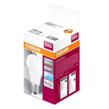 LED LED OSRAM "Pear", 10 W, E27, 1 055 lm, 4000k, glow of white-1
