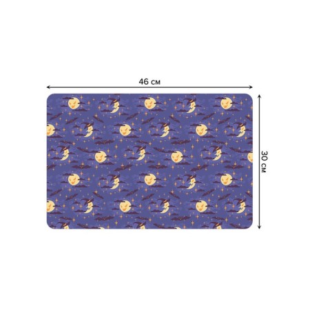 A set of napkins for setting the table "Cunning Moon and Month", rectangular, rounded edges, size 30x46 cm, 4 pcs-2
