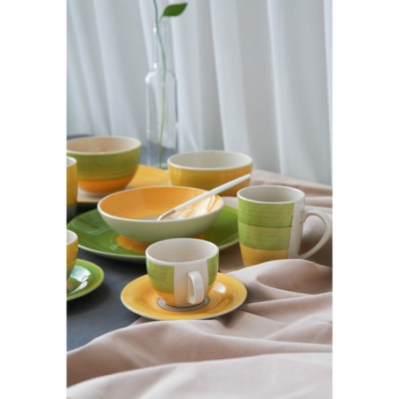Board ceramic dining shares "sunflower", d = 27 cm, green color-4
