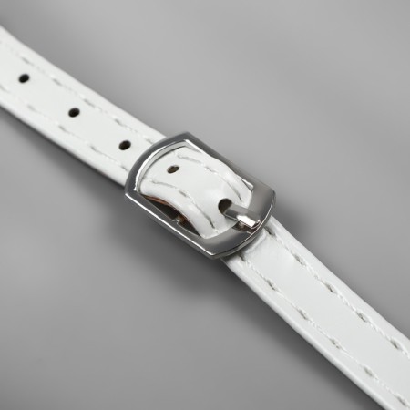 Shoe strap, artificial leather, 58 cm, 8 mm, 2 pcs, white color-4